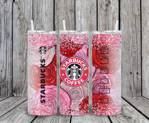 Skinny Tumbler - Starbs Roses