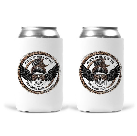 Can Koozie - Leopard Bad Moms Club