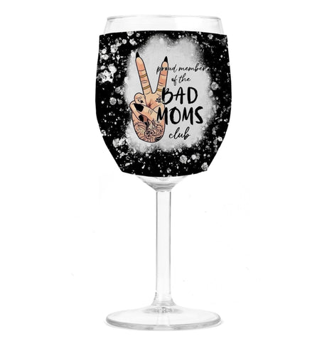 Wine Koozie - Bad Moms Club Splatter