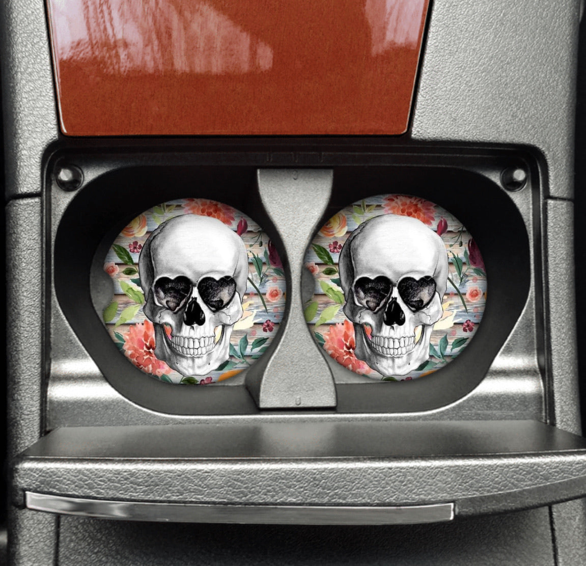 Car Coaster -  Skull Heart