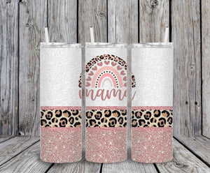 Skinny Tumbler - Pink Mama Rainbow