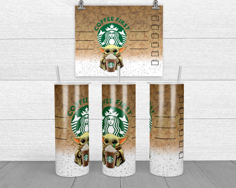 Skinny Tumbler - Coffee First Yoda Ice Coffee