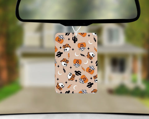 Car Freshener - Skull Pumpkin Cowboy