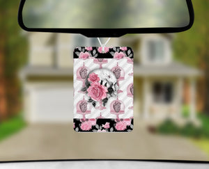 Car Freshener - Skull Floral
