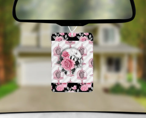 Car Freshener - Skull Floral