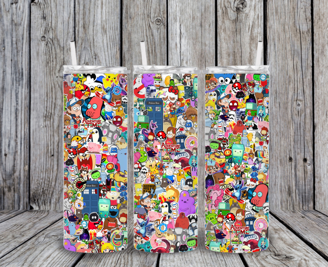 Skinny Tumbler - Cartoon Stickers