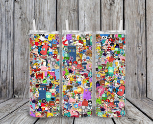 Skinny Tumbler - Cartoon Stickers