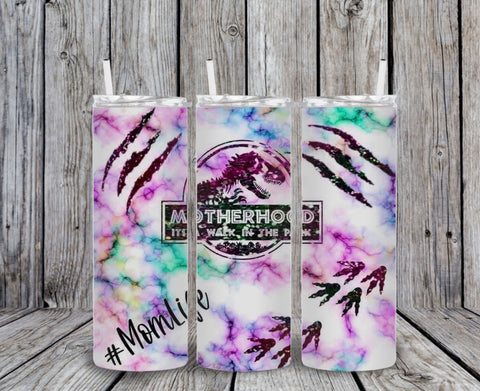 Skinny Tumbler - Motherhood Colourful Marble