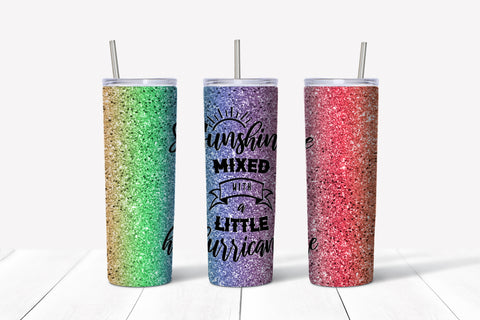 Skinny Tumbler - Sunshine Mixed Sparkle