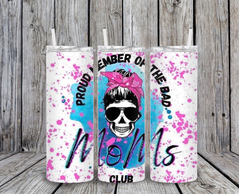 Skinny Tumbler - Pink Bad Moms Club