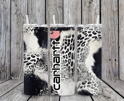 Skinny Tumbler -Leopard Car