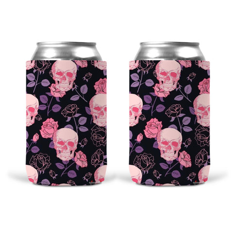 Can Koozie -Skulls Pink