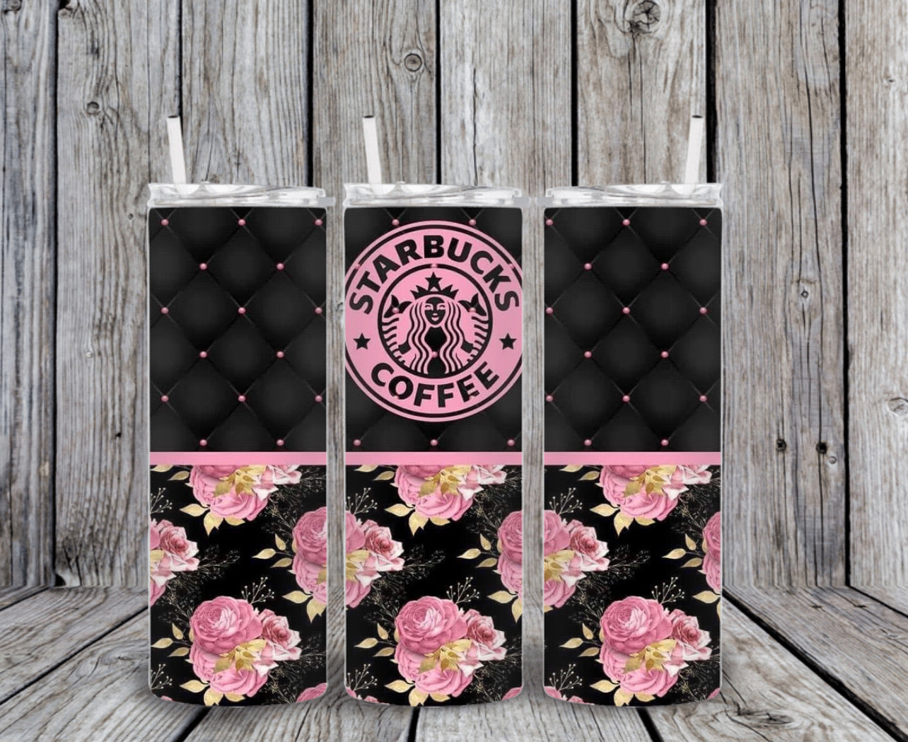 Skinny Tumbler -Starbs Floral/Quilted