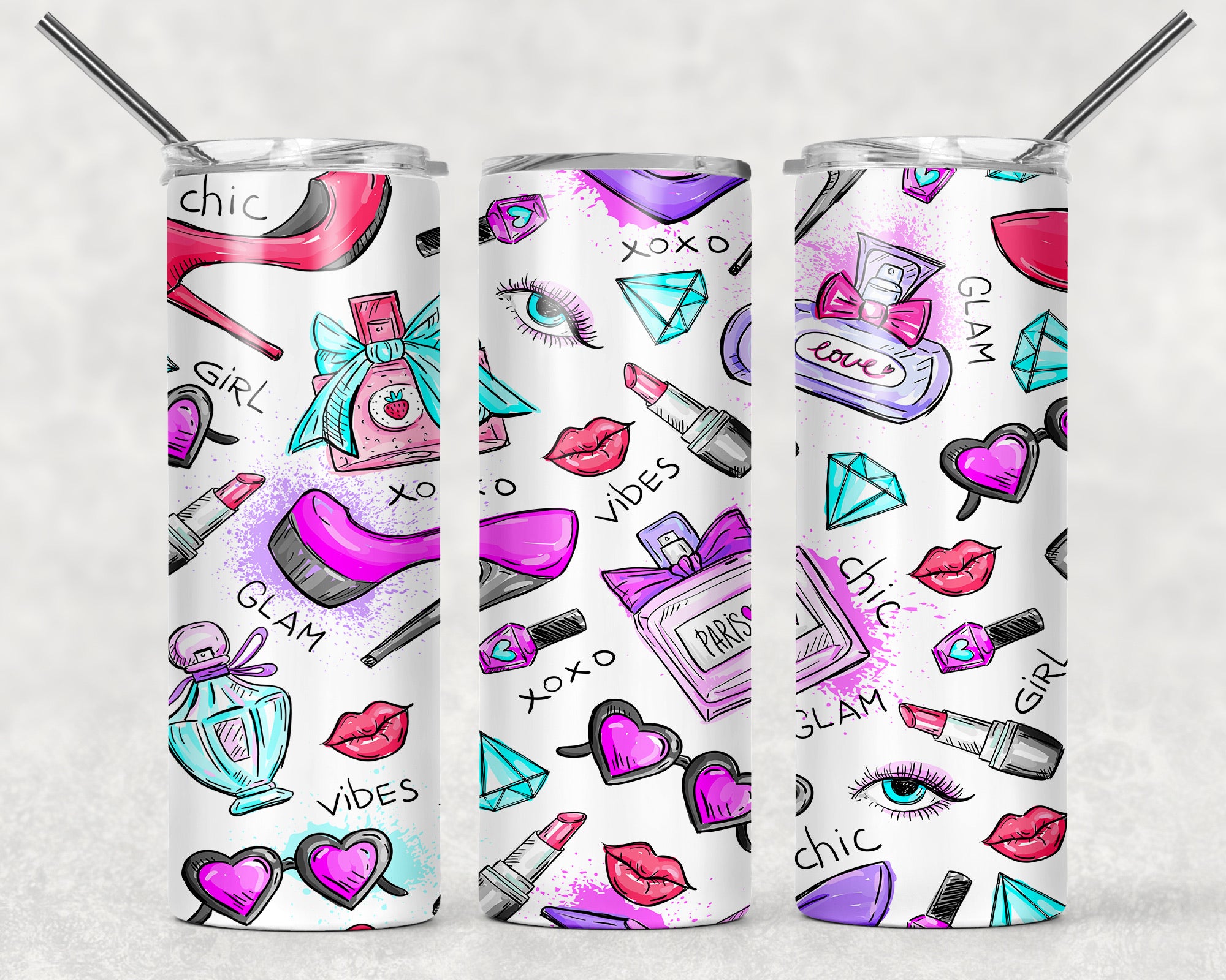 Skinny Tumbler - Glam Girl Vibes