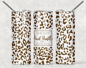 Skinny Tumbler - Leopard Mad Histle