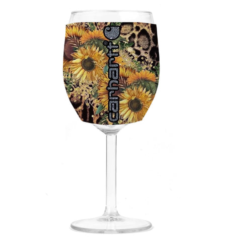 Wine Koozie - Carhartt Sunflower