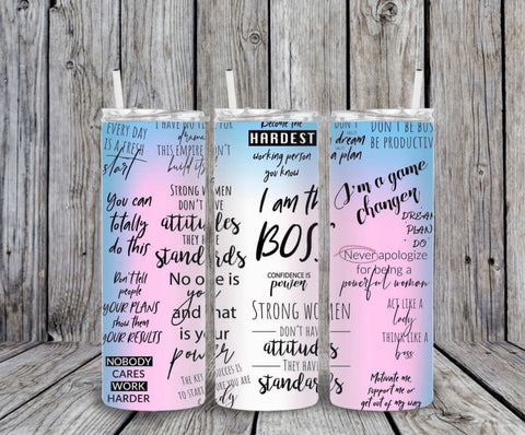 Skinny Tumbler - Positive Quotes