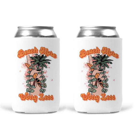 Can Koozie - Beach More Worry Less
