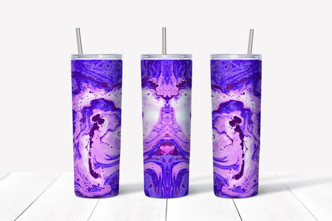 Skinny Tumbler - Marble Purple