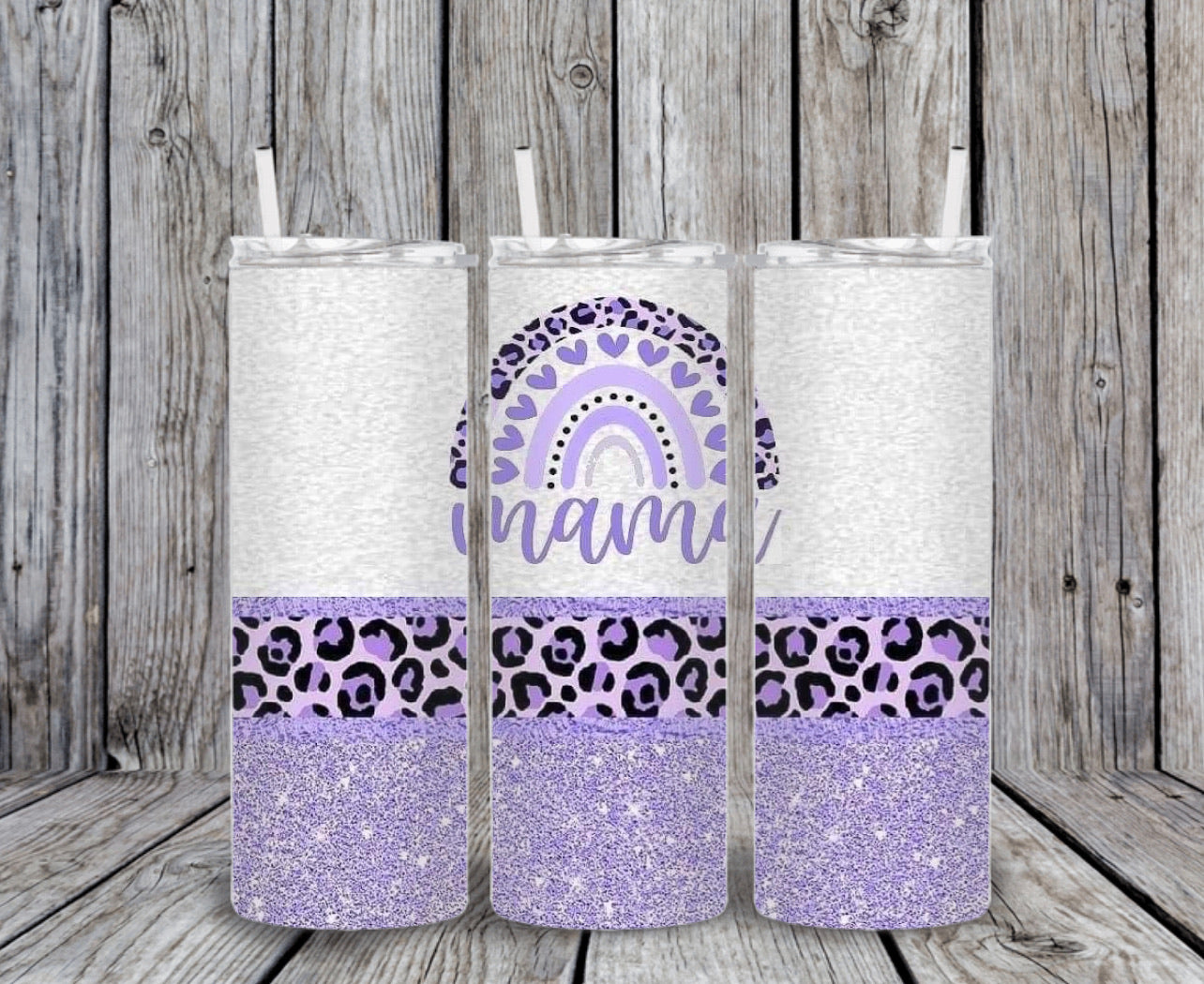 Skinny Tumbler - Purple Mama Rainbow