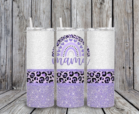 Skinny Tumbler - Purple Mama Rainbow
