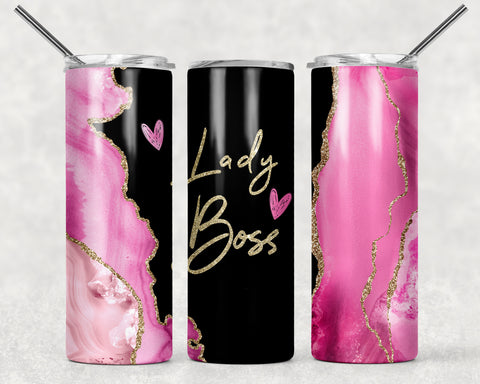 Skinny Tumbler - Boss Lady Pink