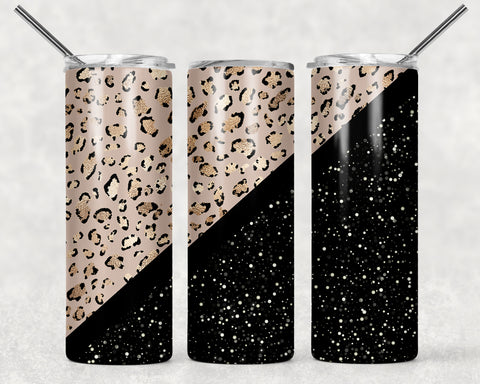 Skinny Tumbler - Leopard / Black