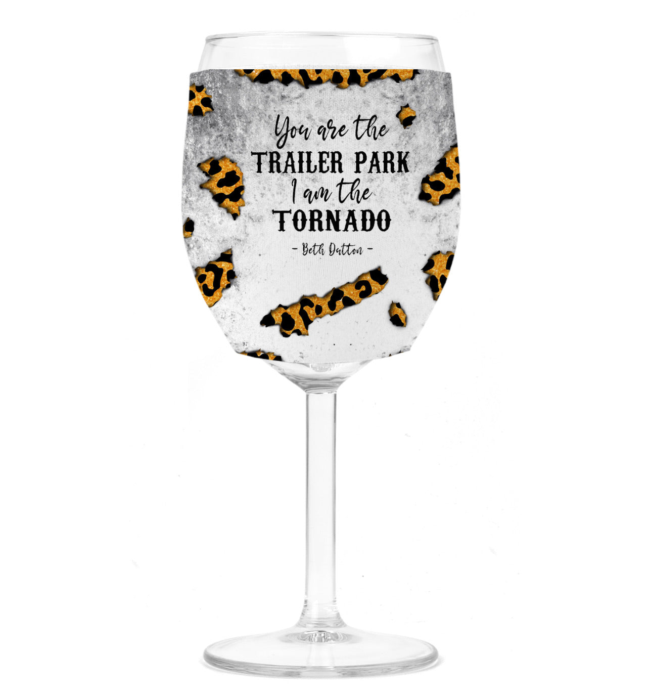 Wine Koozie - I Am The Tornado