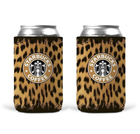 Can Koozie - Starbs Leopard