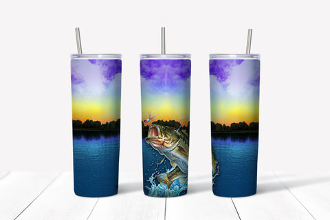 Skinny Tumbler -Ocean Fish Jumping