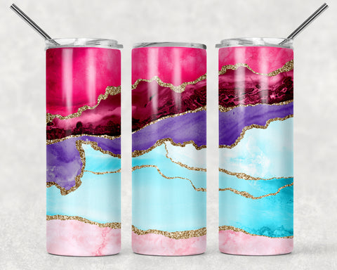 Skinny Tumbler - Marble Layers