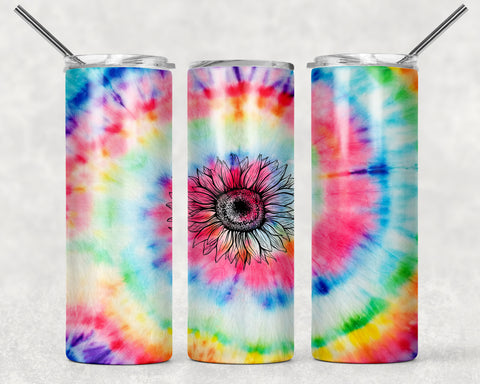 Skinny Tumbler - Sunflower Tie Dye