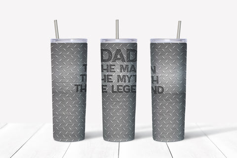 Skinny Tumbler - Dad Checker Plate
