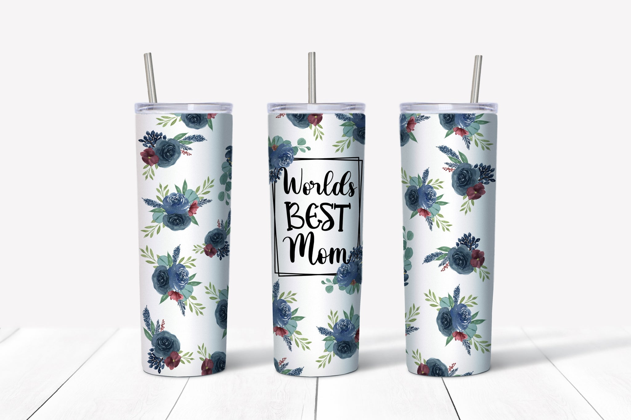 Skinny Tumbler - Mom Worlds Best Mom