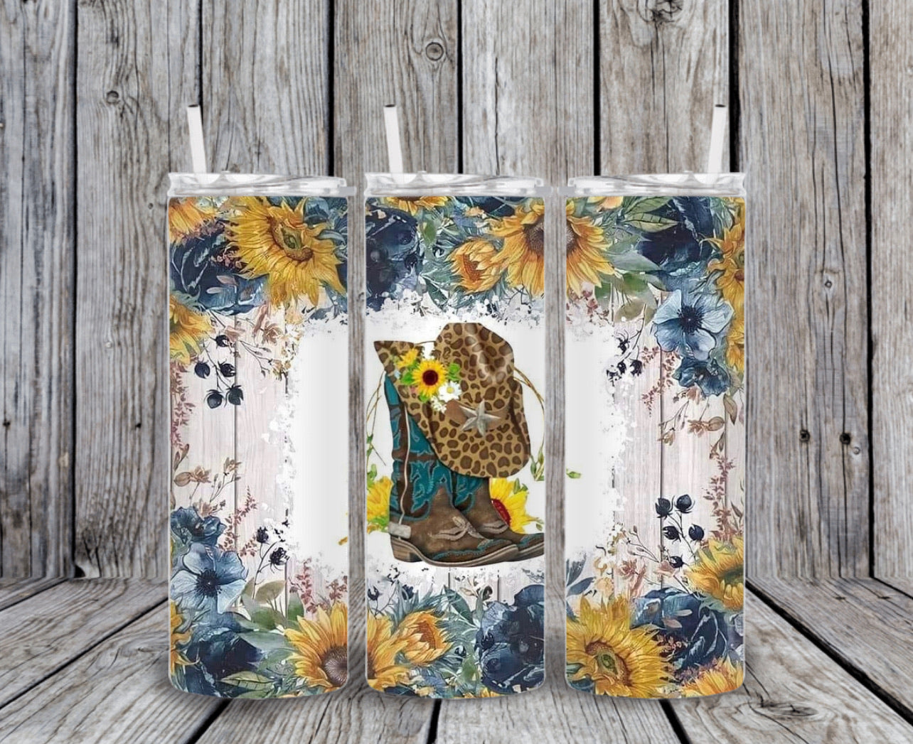 Skinny Tumbler - Sunflower Boots