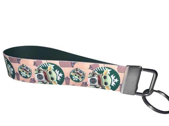 Wristlet Keychain - Yoda Coffee