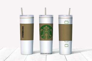 Skinny Tumbler - Starbs White Sleeve