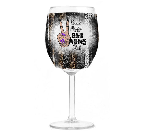 Wine Koozie - Bad Moms Club Purple