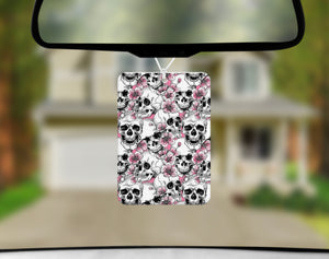 Car Freshener - Skull Pink Floral