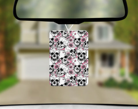 Car Freshener - Skull Pink Floral