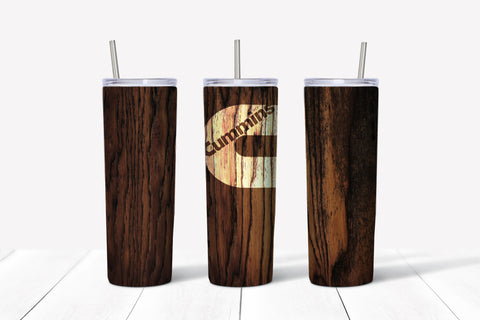 Skinny Tumbler - Wood Grain Cummins