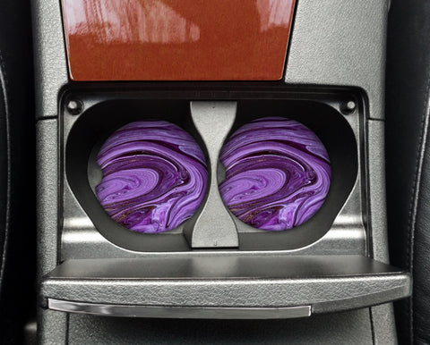 Car Coaster - Purple Marble