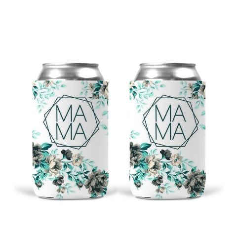 Can Koozie - Mama Blue Floral