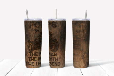 Skinny Tumbler - Wood Pops Motorcycle