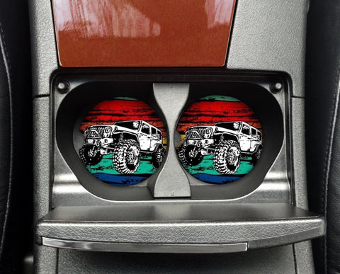Car Coaster - Jeep Coloured