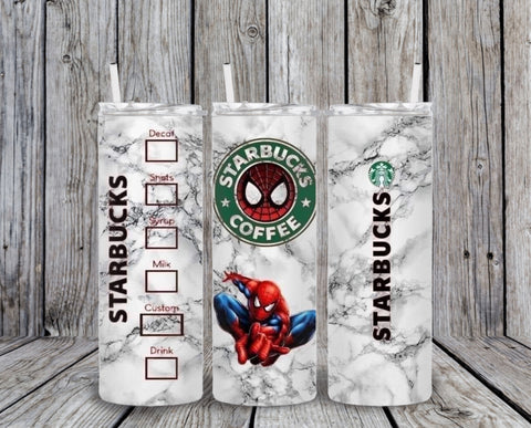 Skinny Tumbler - Starbs Spider-Man