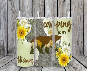 Skinny Tumbler - Camping Therapy