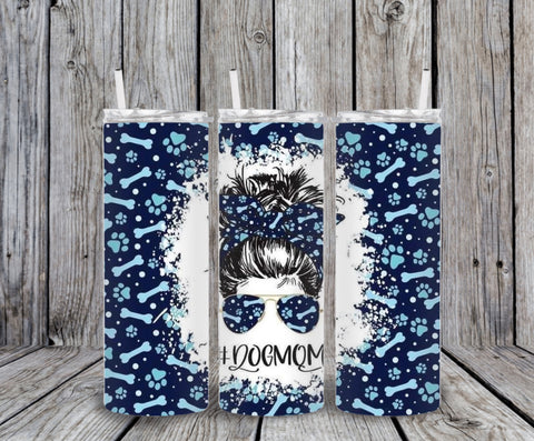 Skinny Tumbler - Blue Dog Mom