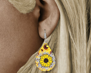 Teardrop Earring - sunflower