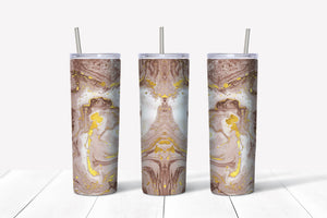 Skinny Tumbler - Marble Tan